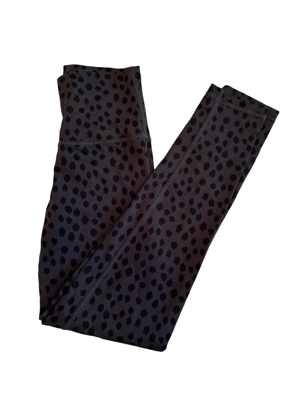 aerie Black & Charcoal Leopard-Print High-Waist Leggings XS